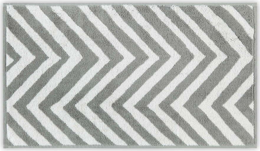 Bílo-šedý bavlněný ručník 33x33 cm Chevron – Foutastic Foutastic