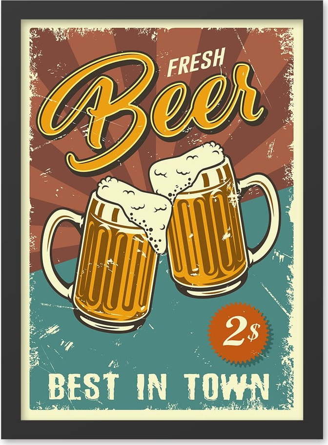 Obraz 40x55 cm Beer – Wallity Wallity