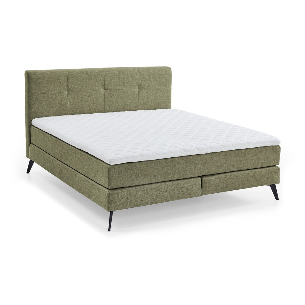 Zelená boxspring postel 180x200 cm ANCONA – Meise Möbel Meise Möbel