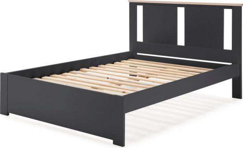 Tmavě šedá dvoulůžková postel s roštem 140x190 cm Enara – Marckeric Marckeric