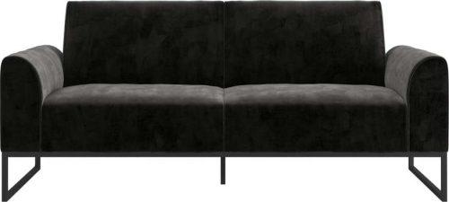 Černá rozkládací pohovka 217 cm Adley - CosmoLiving by Cosmopolitan CosmoLiving by Cosmopolitan
