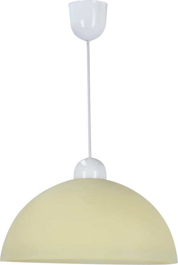 Krémové závěsné svítidlo se skleněným stínidlem ø 22 cm Vanilia – Candellux Lighting Candellux Lighting