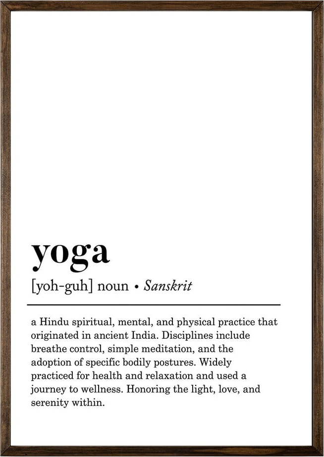 Plakát 50x70 cm Yoga – Wallity Wallity