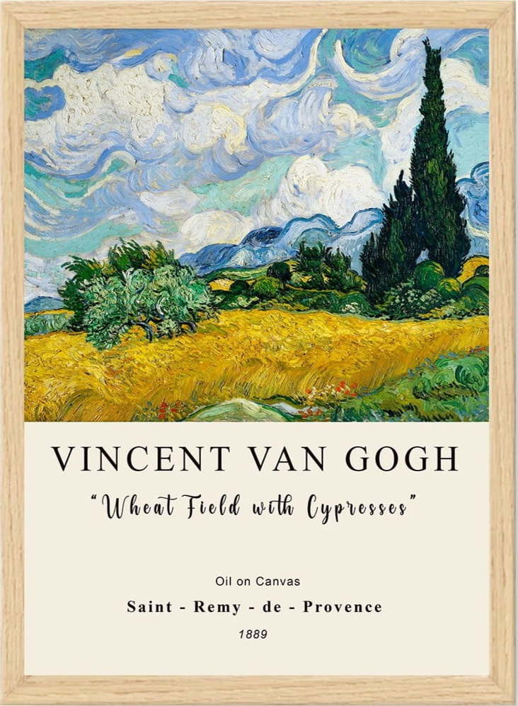 Plakát v rámu 35x45 cm Vincent Van Gogh – Wallity Wallity