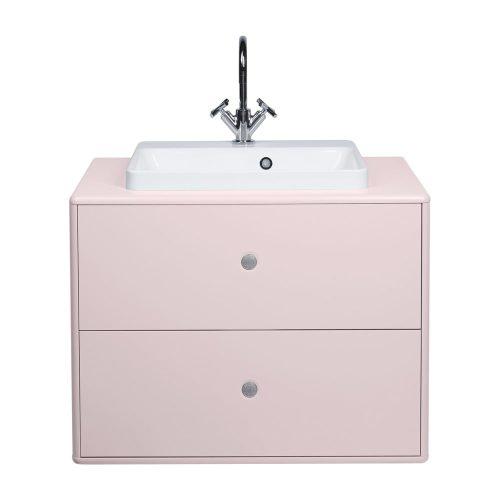 Růžová závěsná skříňka s umyvadlem bez baterie 80x62 cm Color Bath – Tom Tailor Tom Tailor