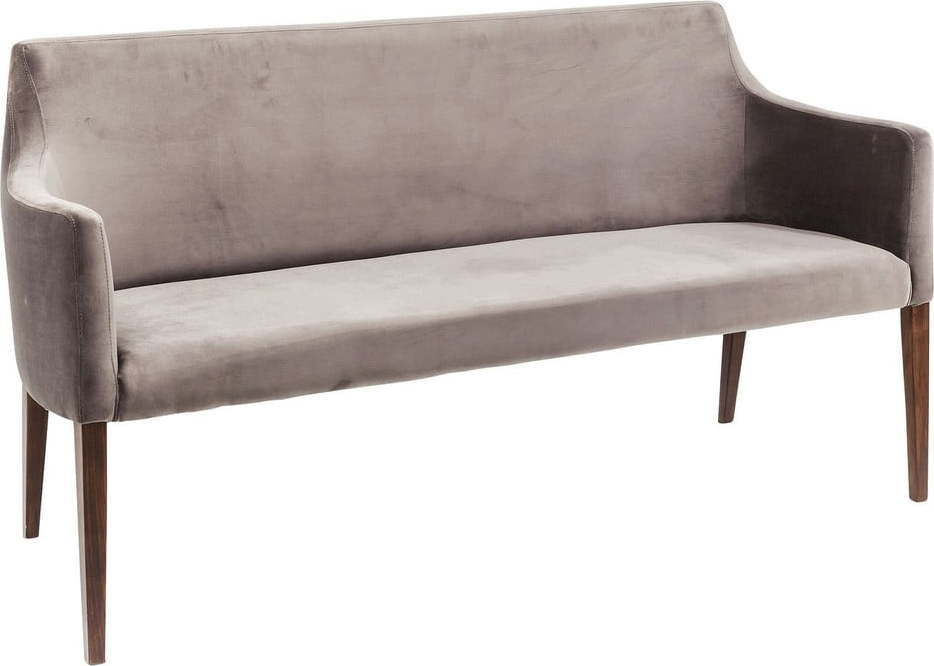 Šedá lavice Kare Design Bench Mode Velvet Kare Design