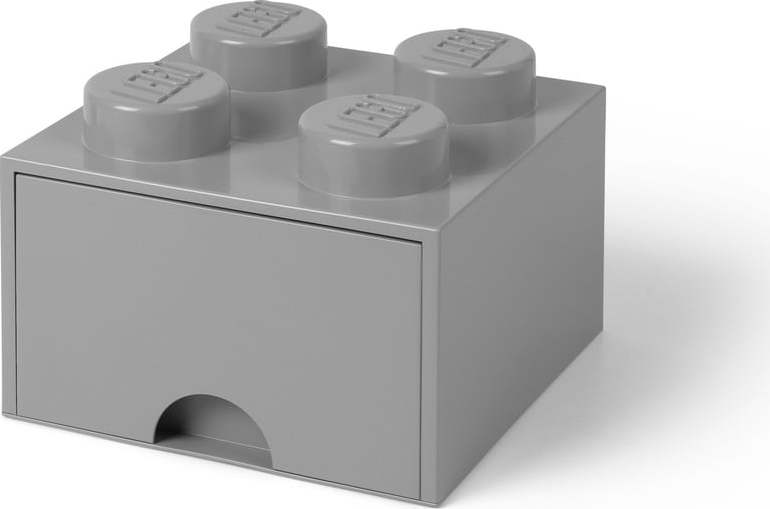 Šedý úložný box čtverec LEGO® LEGO