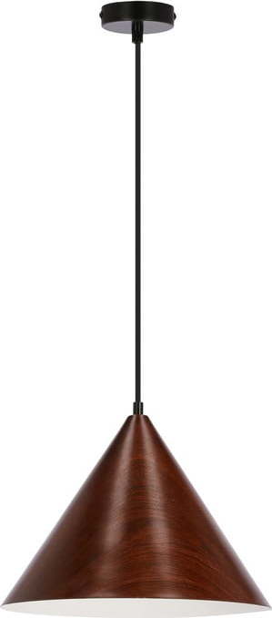 Tmavě hnědé závěsné svítidlo s kovovým stínidlem ø 32 cm Dunca – Candellux Lighting Candellux Lighting