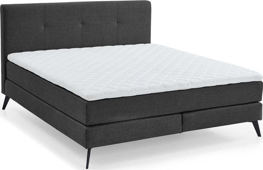 Antracitová boxspring postel 160x200 cm ANCONA – Meise Möbel Meise Möbel