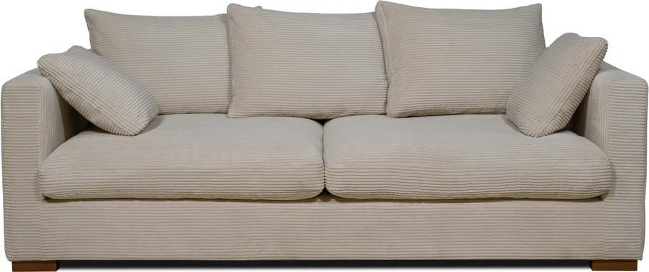 Béžová manšestrová pohovka 220 cm Comfy – Scandic Scandic