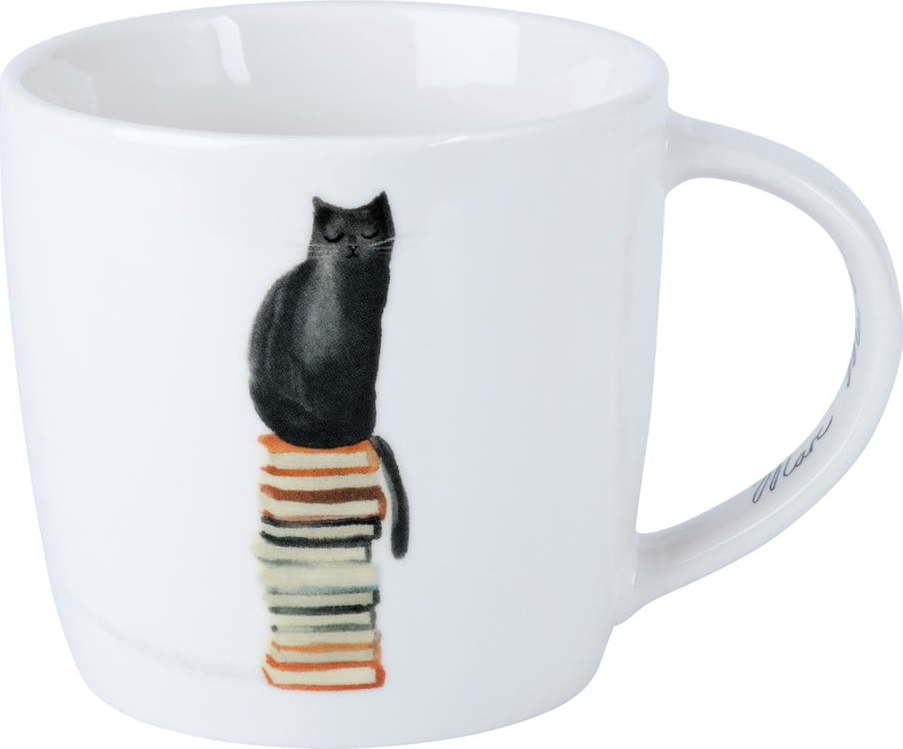 Bílý porcelánový hrnek 400 ml Well Read Cat – Maxwell & Williams Maxwell & Williams