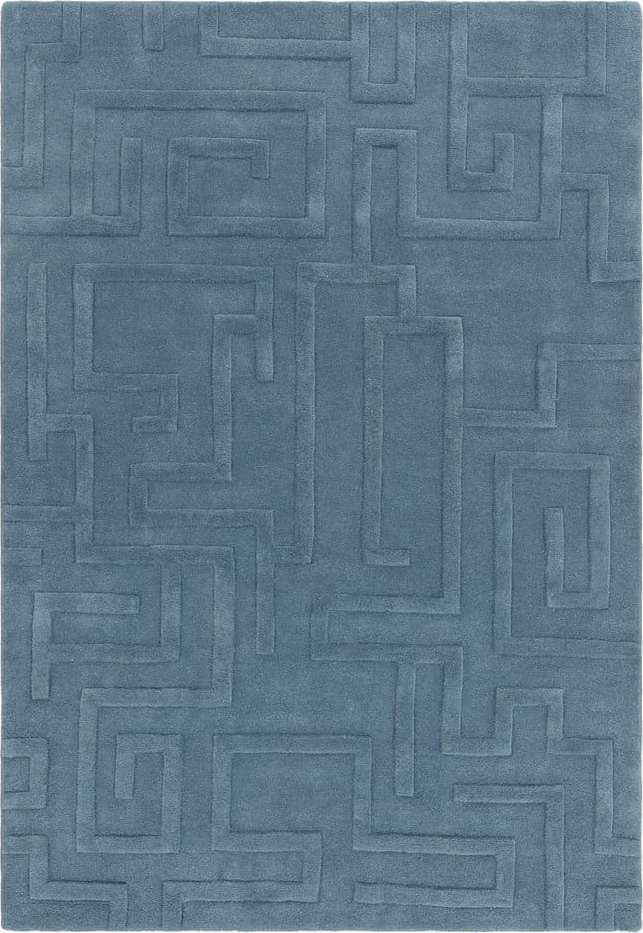 Modrý vlněný koberec 160x230 cm Maze – Asiatic Carpets Asiatic Carpets