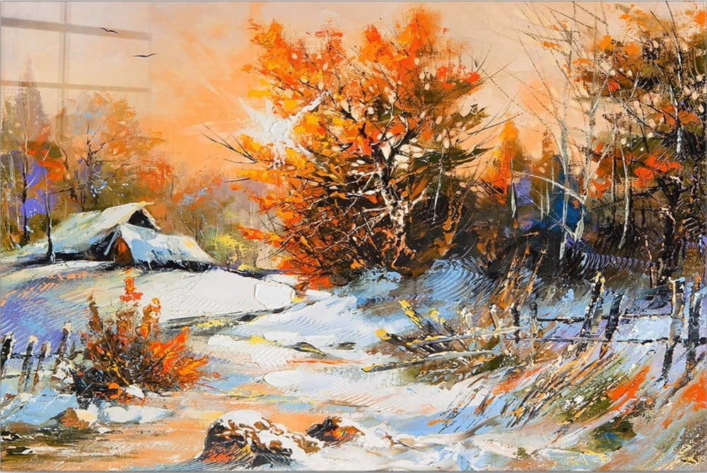 Skleněný obraz 70x50 cm Winter – Wallity Wallity