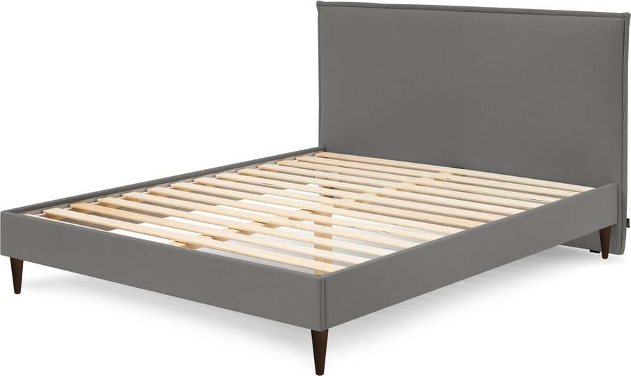 Antracitová čalouněná dvoulůžková postel s roštem 180x200 cm Sary – Bobochic Paris Bobochic Paris