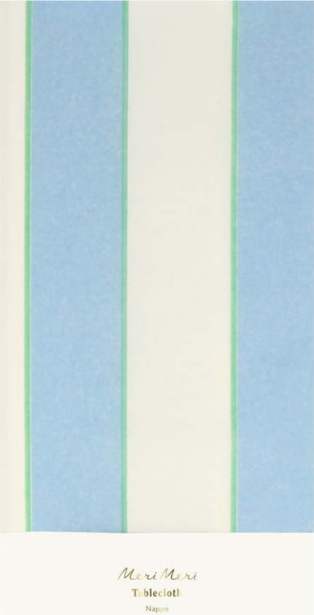 Ubrus 137x259 cm Pale Blue Stripe – Meri Meri Meri Meri