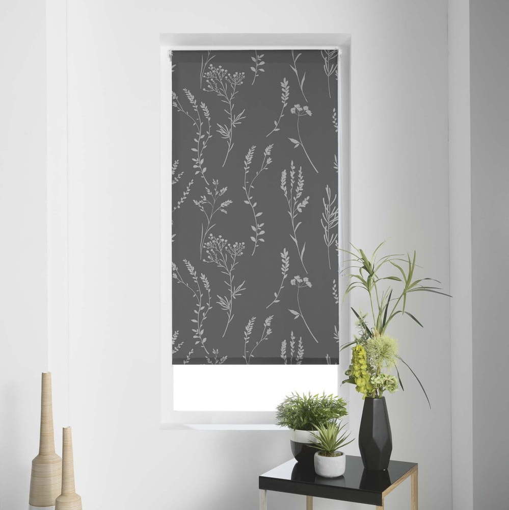 Antracitová textilní roleta 60x90 cm Forelista – douceur d'intérieur Douceur d intérieur