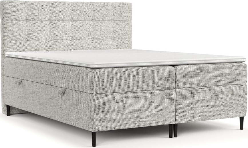 Světle šedá boxspring postel s úložným prostorem 160x200 cm Urbaneo – Maison de Rêve Maison de Reve