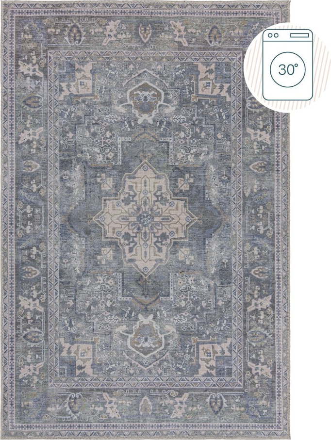 Zelený pratelný koberec s příměsí recyklovaných vláken 160x230 cm Windsor – Flair Rugs Flair Rugs