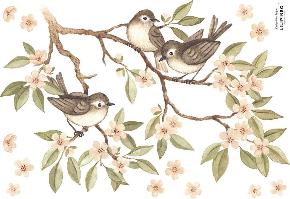 Arch samolepek 30x42 cm Branch And Sparrows – Lilipinso Lilipinso