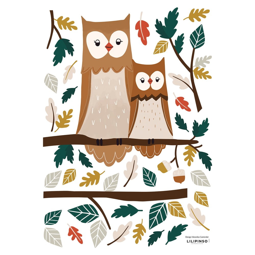 Arch samolepek 30x42 cm Owl Family – Lilipinso Lilipinso