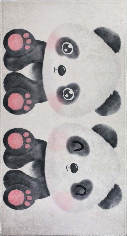 Černo-bílý dětský koberec 100x160 cm Panda Friends – Vitaus Vitaus