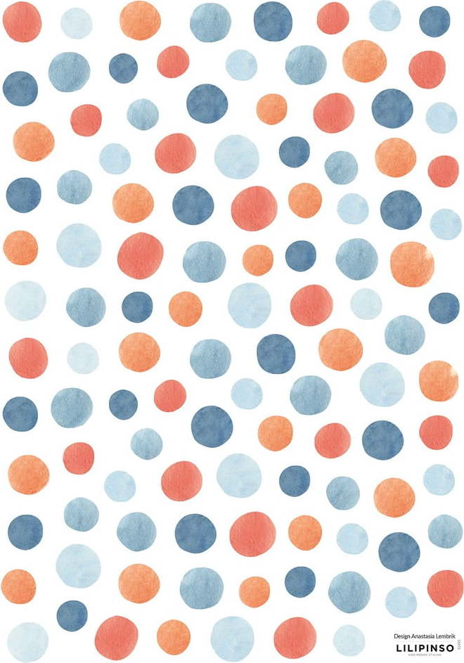 Dětské samolepky v sadě 110 ks 30x42 cm Colorful Dots – Lilipinso Lilipinso