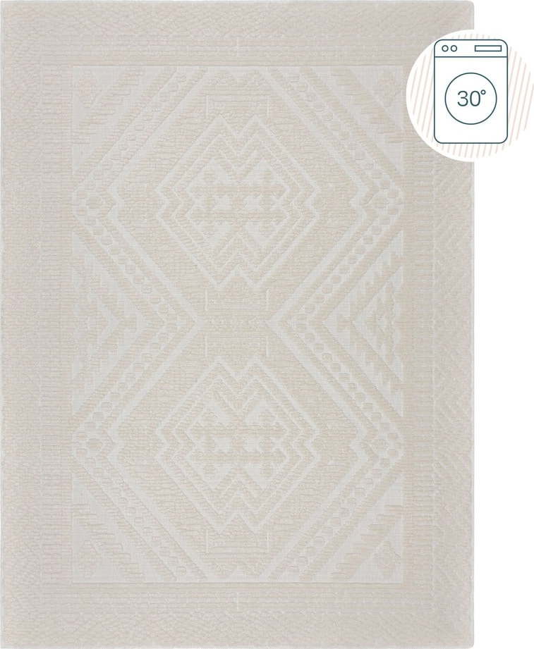 Krémový pratelný koberec z žinylky 80x160 cm Jaipur – Flair Rugs Flair Rugs