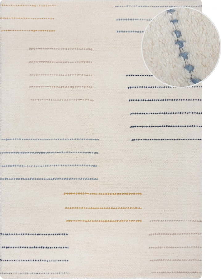 Krémový ručně tkaný vlněný koberec 160x230 cm Dottie Geometric – Flair Rugs Flair Rugs