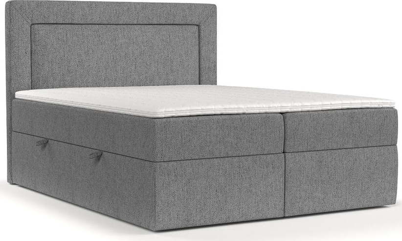 Šedá boxspring postel s úložným prostorem 140x200 cm Imagine – Maison de Rêve Maison de Reve