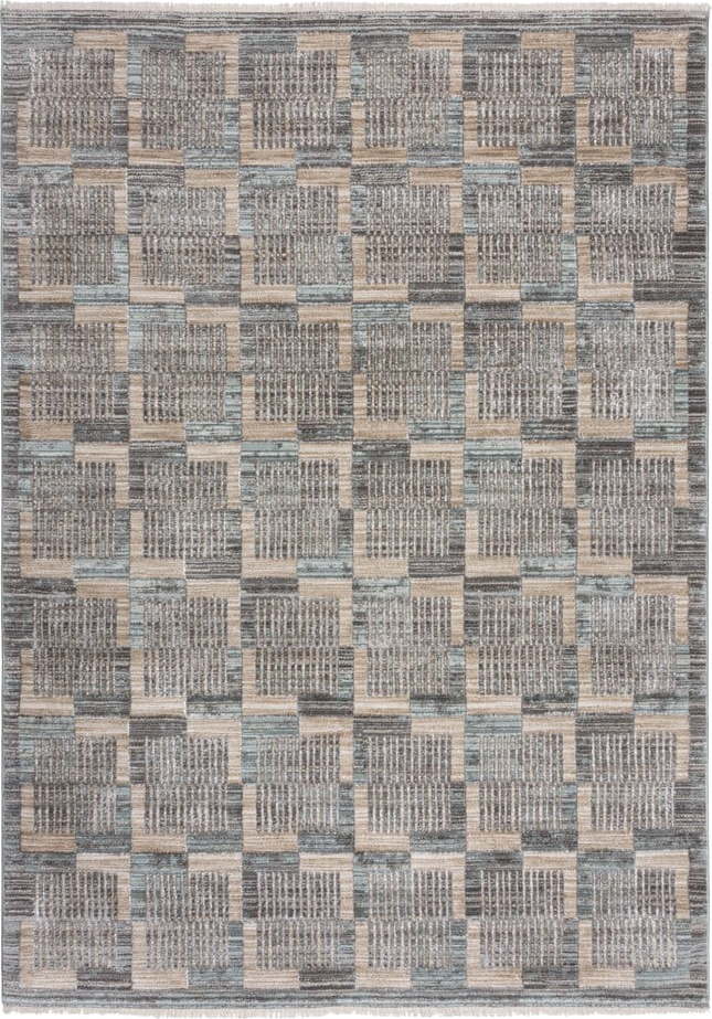 Šedo-béžový koberec 160x240 cm Evelyn Blocks – Flair Rugs Flair Rugs