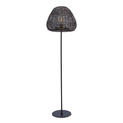 Stojací lampa s kovovým stínidlem v matně černo-bronzové barvě (výška 162 cm) Finou – Light & Living Light & Living