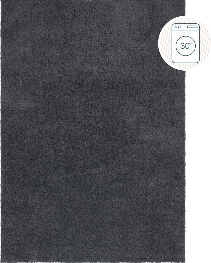 Tmavě šedý pratelný koberec z recyklovaných vláken 160x230 cm Fluffy – Flair Rugs Flair Rugs