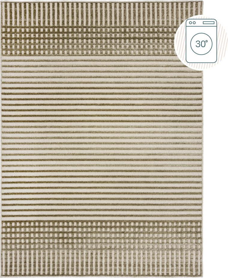 Zelený pratelný koberec z žinylky 80x160 cm Elton – Flair Rugs Flair Rugs