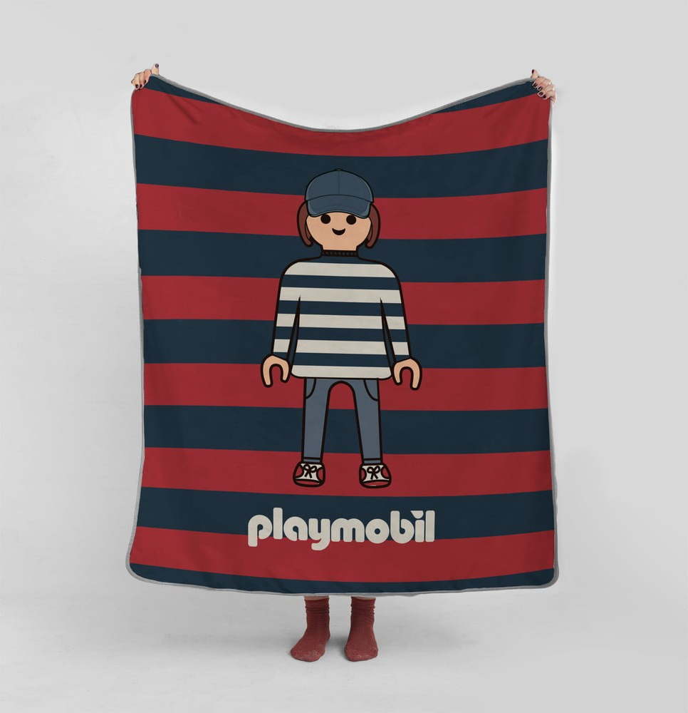 Dětská deka z mikrovlákna 130x130 cm Stripes – Playmobil PLAYMOBIL