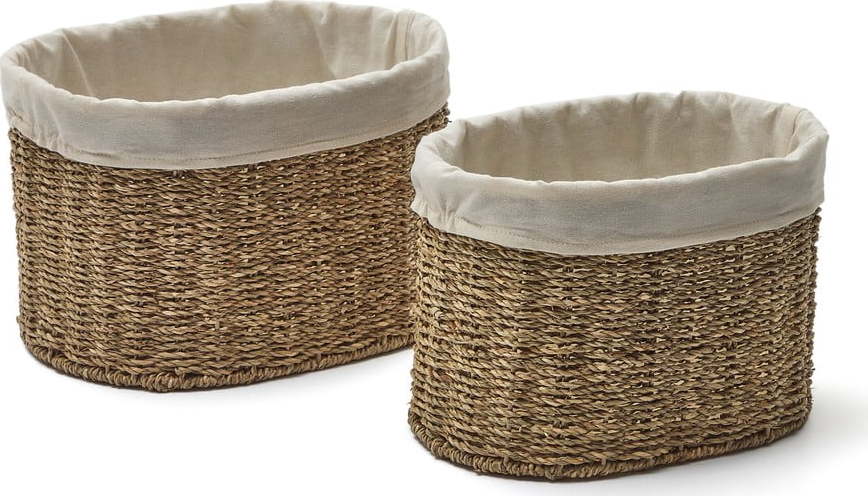 Košíky z mořské trávy v sadě 2 ks 35x25x25 cm Tossa – Kave Home Kave Home