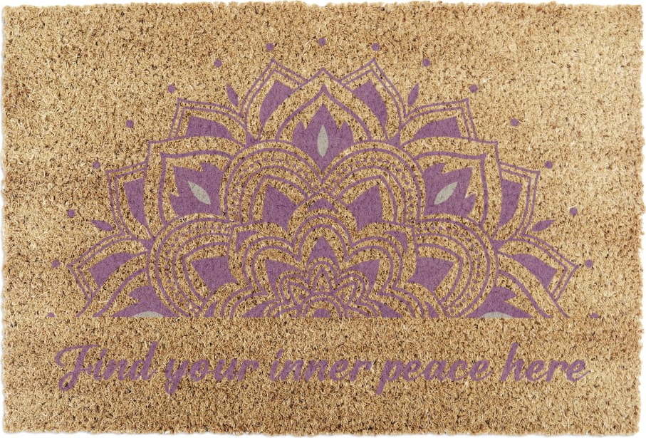 Rohožka z kokosového vlákna 40x60 cm Find Your Inner Peace – Artsy Doormats Artsy Doormats