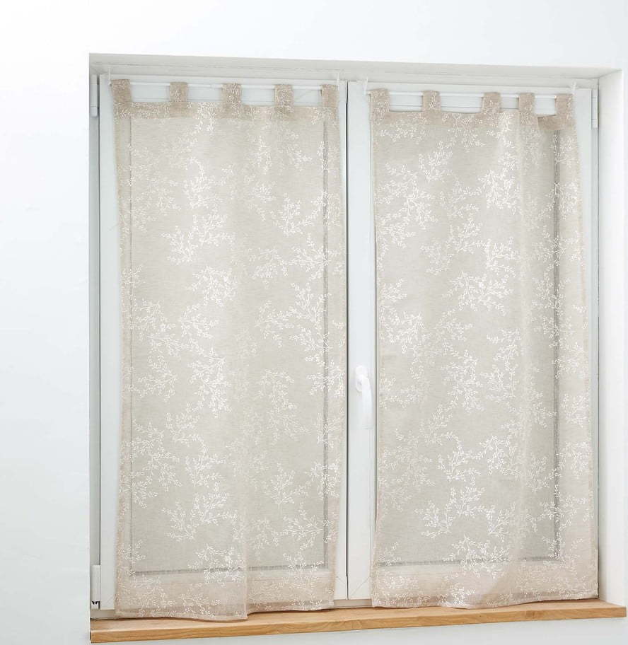 Světle hnědé voálové záclony v sadě 2 ks 60x120 cm Karla – douceur d'intérieur Douceur d intérieur