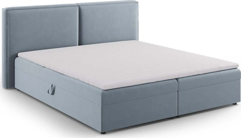 Světle modrá boxspring postel s úložným prostorem 180x200 cm Arendal – Cosmopolitan Design Cosmopolitan design