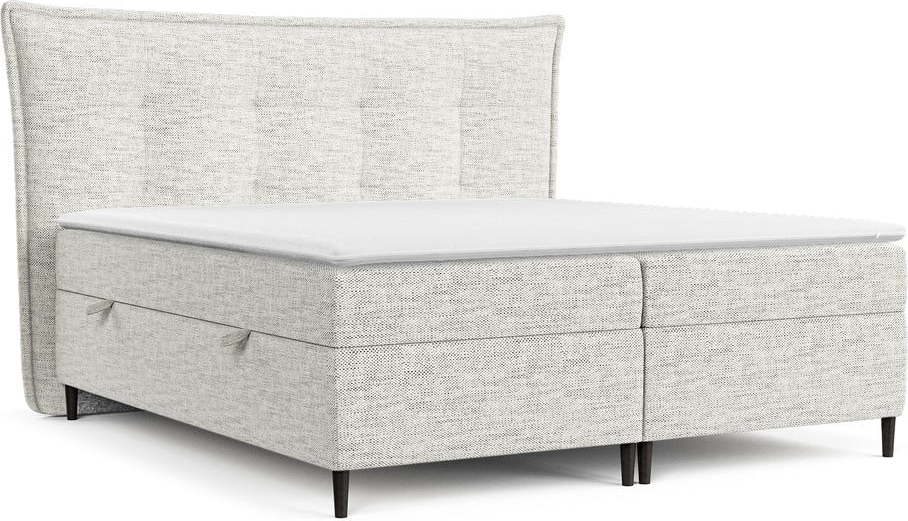 Světle šedá boxspring postel s úložným prostorem 160x200 cm Sinai – Maison de Rêve Maison de Reve