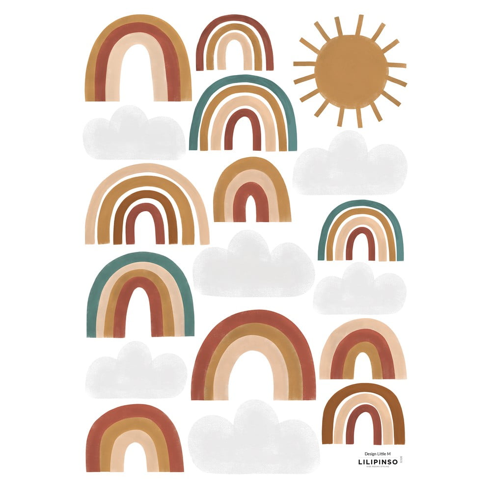 Arch samolepek 30x42 cm Cute Rainbows – Lilipinso Lilipinso