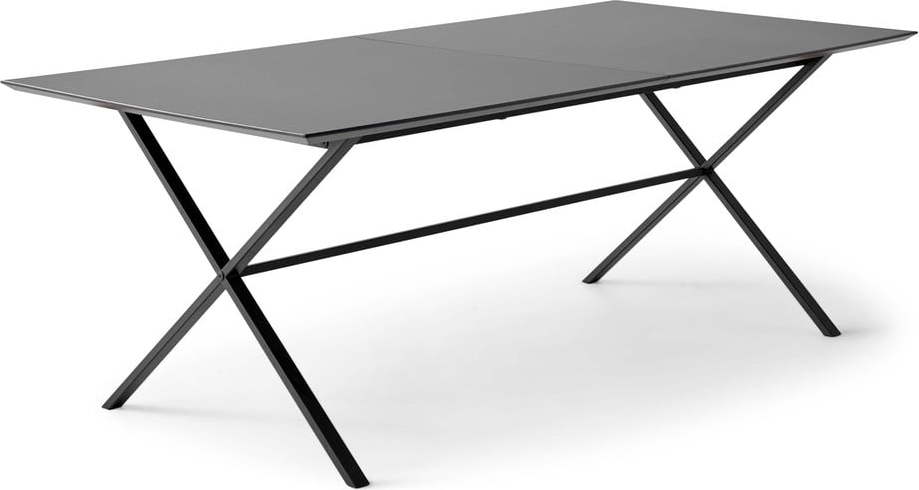 Černý rozkládací jídelní stůl s černou deskou 100x210 cm Meza – Hammel Furniture Hammel Furniture