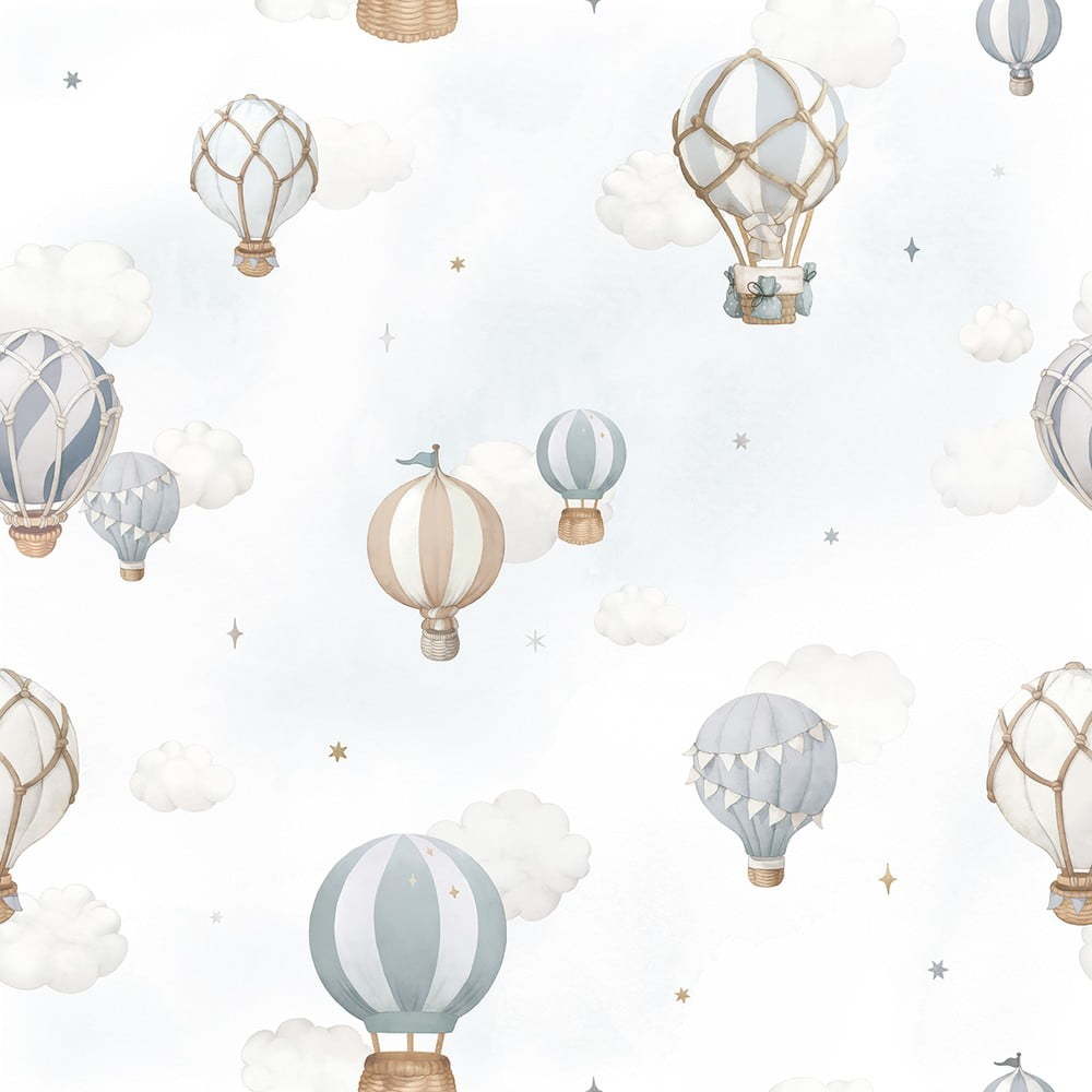 Dětská tapeta z netkané textilie 10 m x 50 cm Hot-Air Balloons – Lilipinso Lilipinso