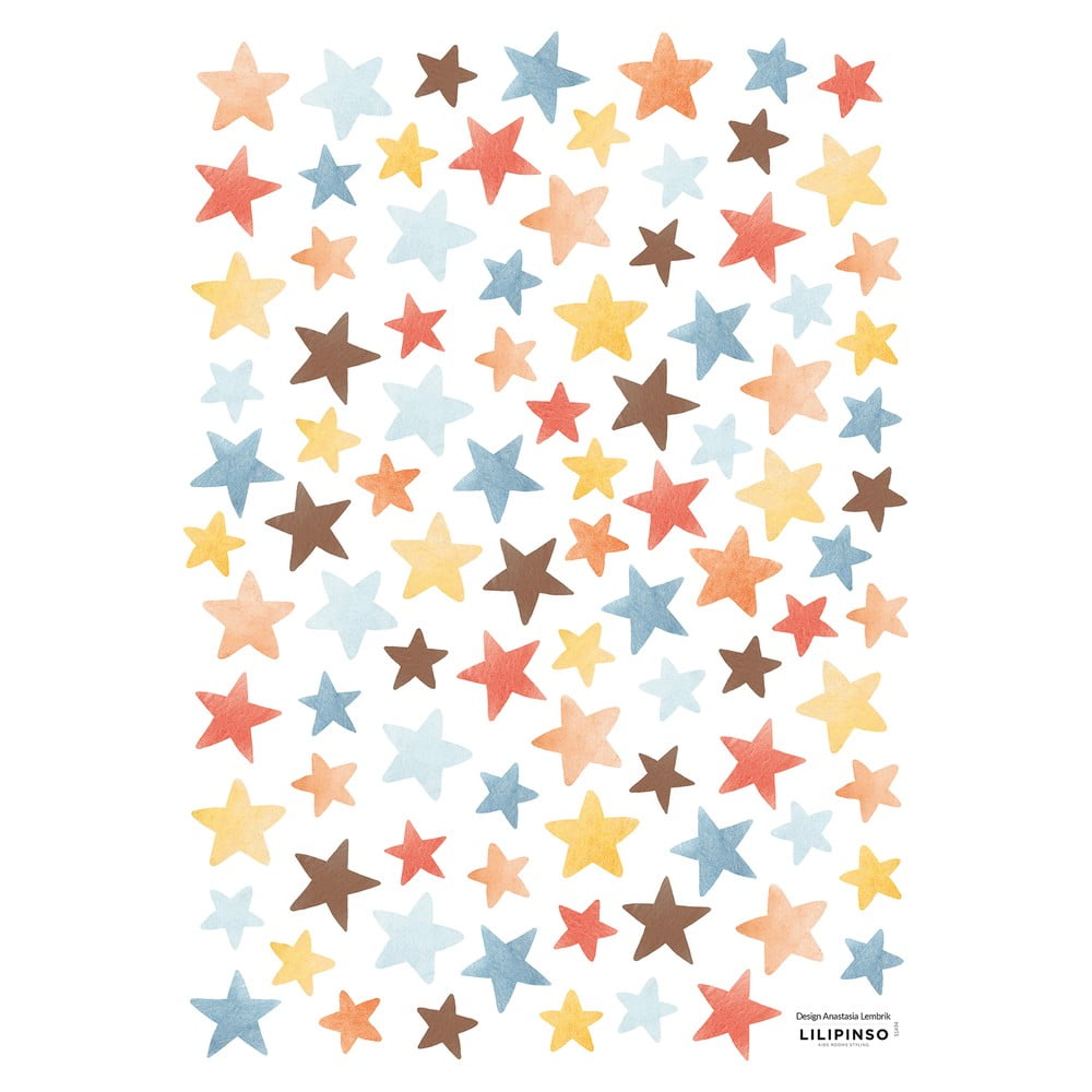 Dětské samolepky v sadě 93 ks 30x42 cm Colorful Stars – Lilipinso Lilipinso