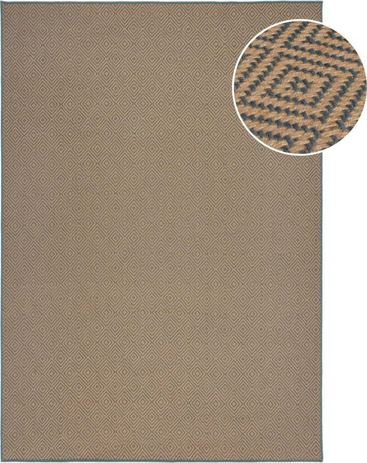 Jutový koberec v modro-přírodní barvě 160x230 cm Diamond – Flair Rugs Flair Rugs