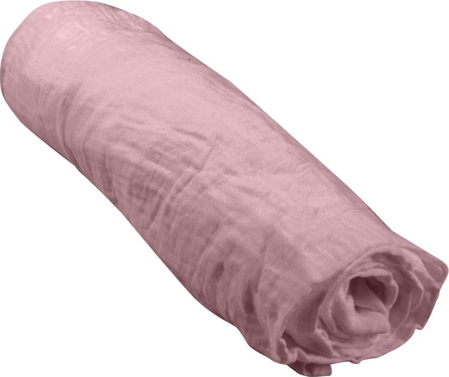 Napínací mušelínové dětské prostěradlo do postýlky 60x120 cm – Bébé Douceur Bébé Douceur