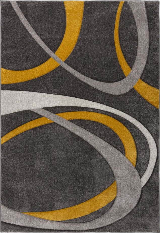 Okrově žluto-šedý koberec 160x230 cm Elude Orb – Flair Rugs Flair Rugs