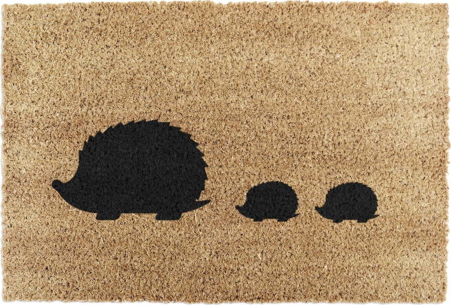 Rohožka z kokosového vlákna 40x60 cm Hedgehog Family – Artsy Doormats Artsy Doormats