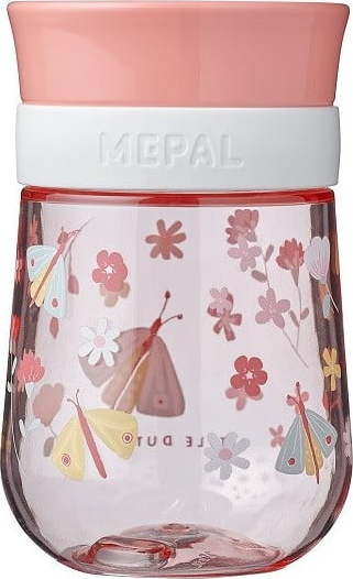 Světle růžový tritanový dětský hrnek 300 ml Flowers & butterflies – Mepal Mepal