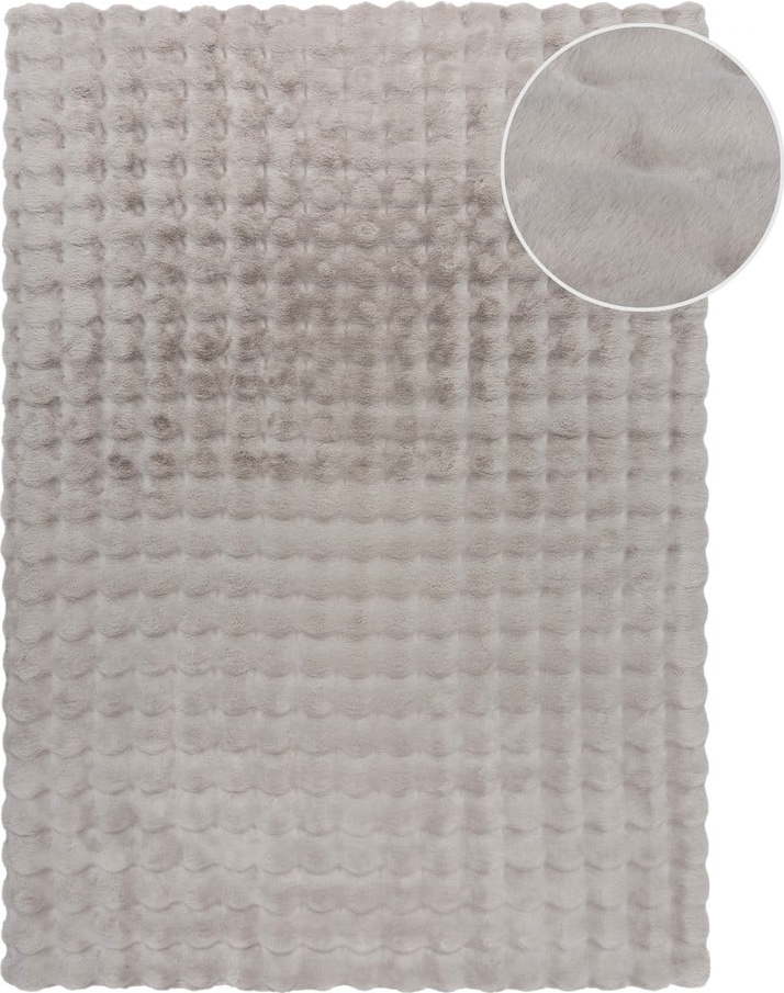 Světle šedá syntetická kožešina 160x230 cm Waffle Faux Fur – Flair Rugs Flair Rugs