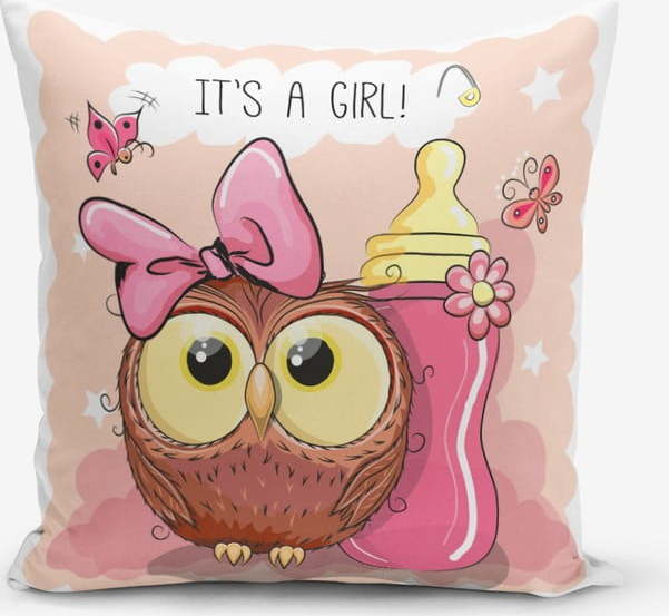 Dětský povlak na polštář 43x43 cm Girl Owl – Mila Home Mila Home